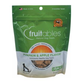 Fruitables Healthy Dog Treats - Pumpkin & Apple Flavor - Case of 8 - 7 oz