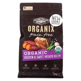 Castor and Pollux - Organix Grain Free Dry Dog Food - Chicken and Sweet Potato - Case of 5 - 4 lb.