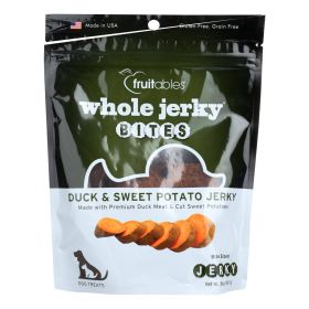 Fruitables Whole Jerky Bites Duck & Sweet Potato Jerky Dog Treats - Case of 8 - 5 OZ