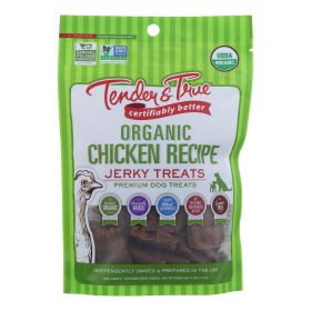 Tender & True Organic Chicken Jerky Dog Treats - Case of 10 - 4 OZ