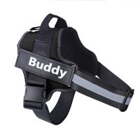 Reflective And Breathable Adjustable Pet Strap Vest (Option: Black-M)