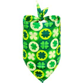 Drool Clover Triangle Towel Dog Scarf Pet Accessories SM (Option: Clover circle-S)