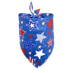 Pet Triangle Drool Towel Bib Supplies (Option: Big five pointed star-S)