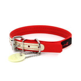 Play Glow Collar (Color: Red, size: 3/4"x14")