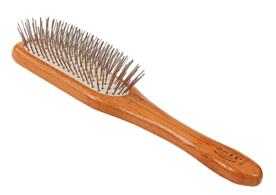 Bass Brushes- Style & Detangle Pet Brush (Color: Dark Bamboo1, size: medium)