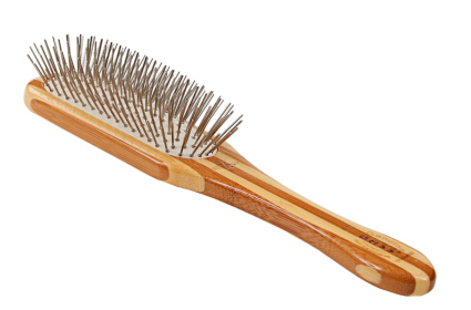 Bass Brushes- Style & Detangle Pet Brush (Color: Striped Bamboo1, size: medium)