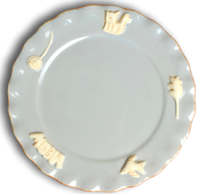 Cat Whisker Plate (Color: French Grey, size: Plate)