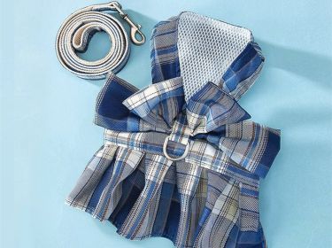 Dog Skirt Hand Holding Rope Small And Medium Pet Supplies (Option: Deep sea blue-S)