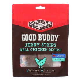 Castor and Pollux Good Buddy Jerky Strips Dog Treats - Real Chicken Recipe - Case of 6 - 4.5 oz. (SKU: 1746957)