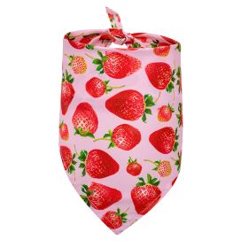 Pet Triangle Drool Towel Summer Fruit For Dogs (Option: Strawberry Foundation-S)