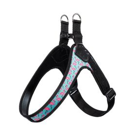 Puppy Harness Leash Vest Style (Option: Flamingo-Bust32 to 40cm)