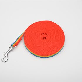 Pet Polyester Tracking Lead Rope (Option: Rainbow band-15mX1.6cm)