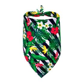 Pet Triangle Drool Towel Summer Fruit For Dogs (Option: Tropical rain forest-S)