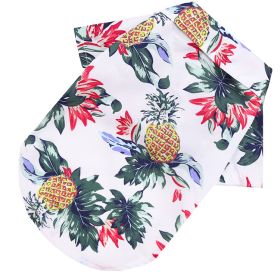 Small And Medium Dogs Beach Pineapple Shirt Hawaiian Pet Dog Cat Golden Retriever Spring And Summer Four Seasons Clothes (Option: Pineapple Shirt White-4XL)